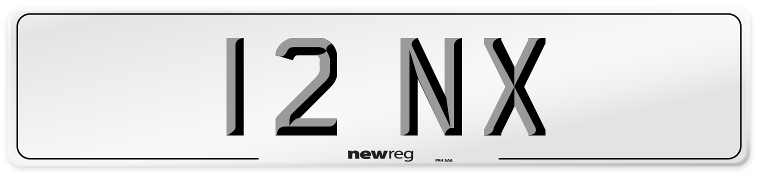 12 NX Number Plate from New Reg